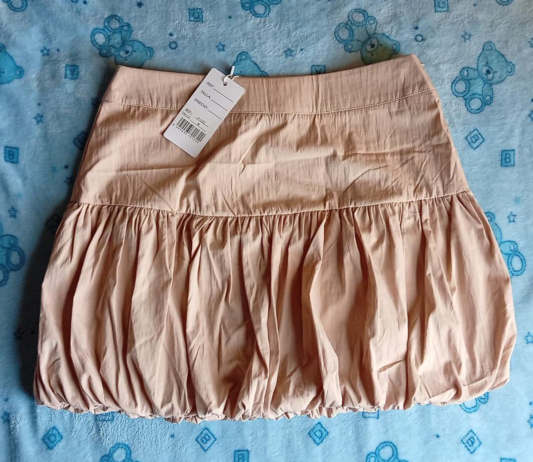 Falda globo camel